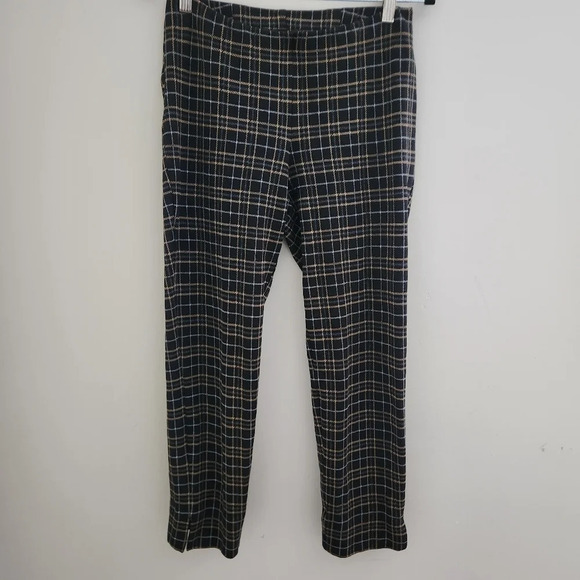 J.Jill | Plaid Ponte Slim Leg Pull On Stretch Pants - Size S Petite - Picture 2 of 11